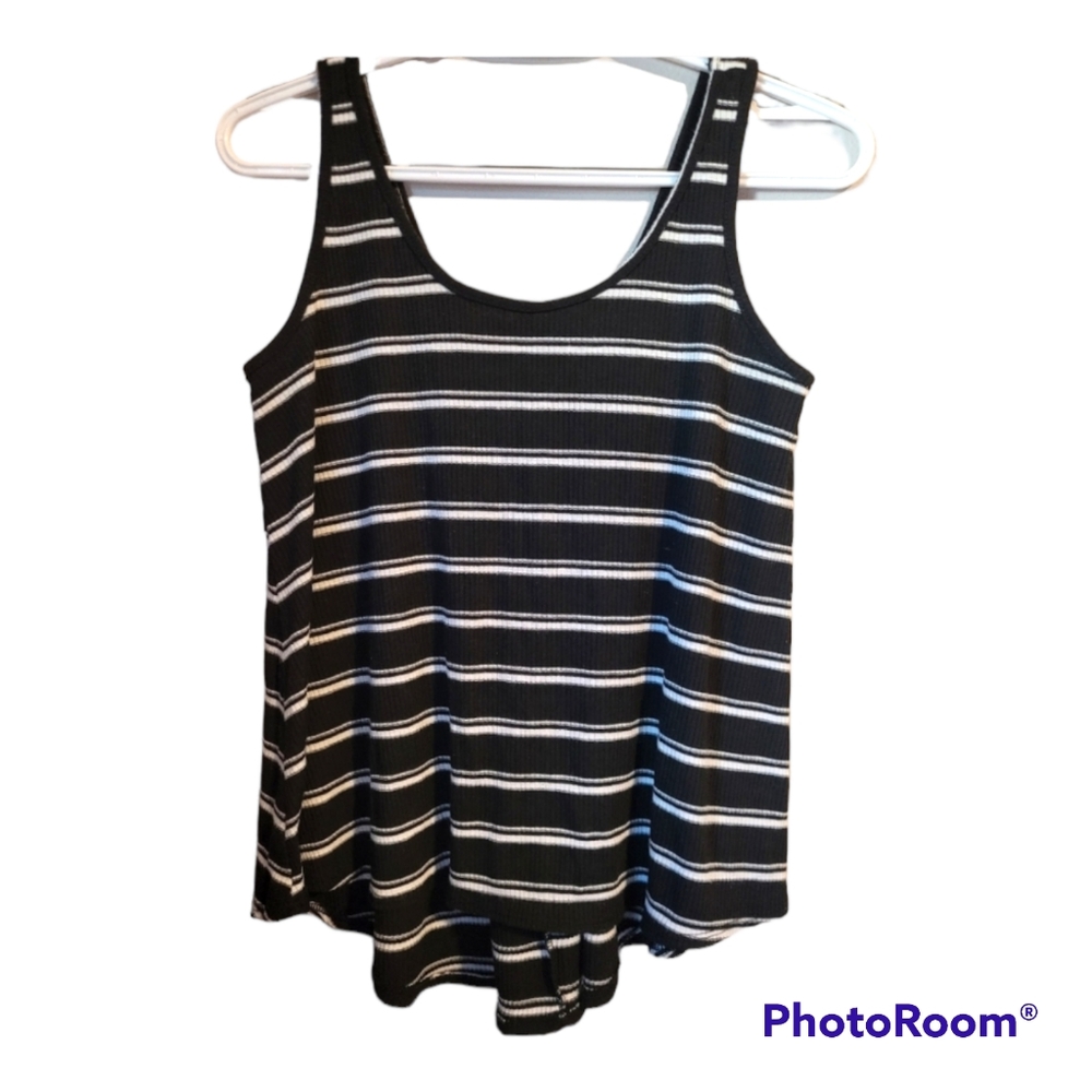 Striped Hi-lo Ripped Tank